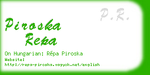 piroska repa business card